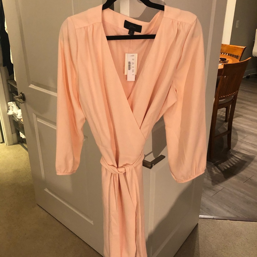Pink JCrew wrap dress